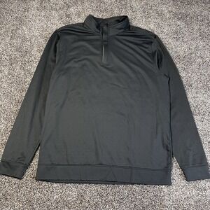 Swannies Golf Mens Size L Gray Quarter Zip Pullover Performance Stretch Sweater